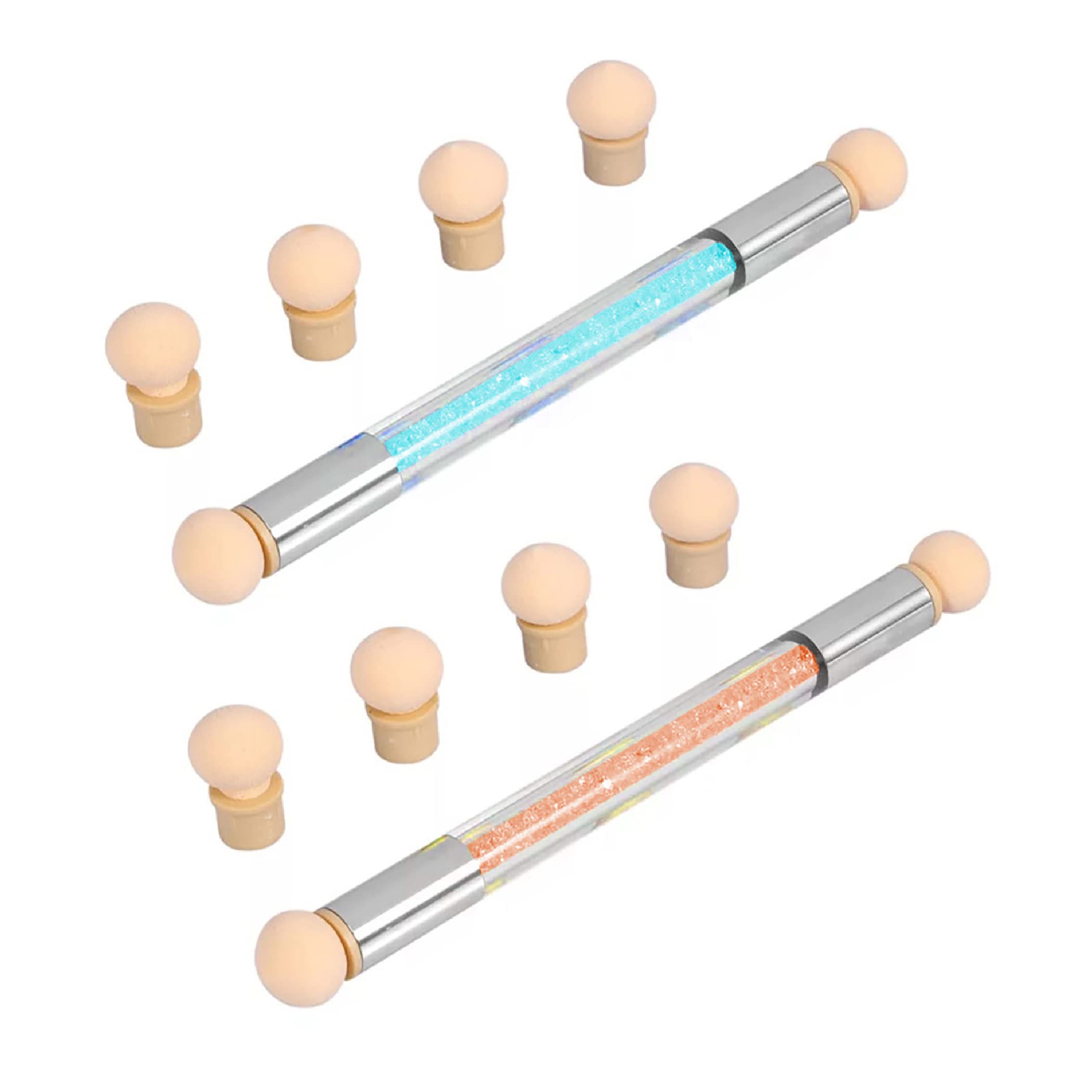 ネイルアート　スポンジペン　2セット　ピンク　シルバー Amazon | HAMILO ネイルアートツール ジェルネイル スポンジペン 交換