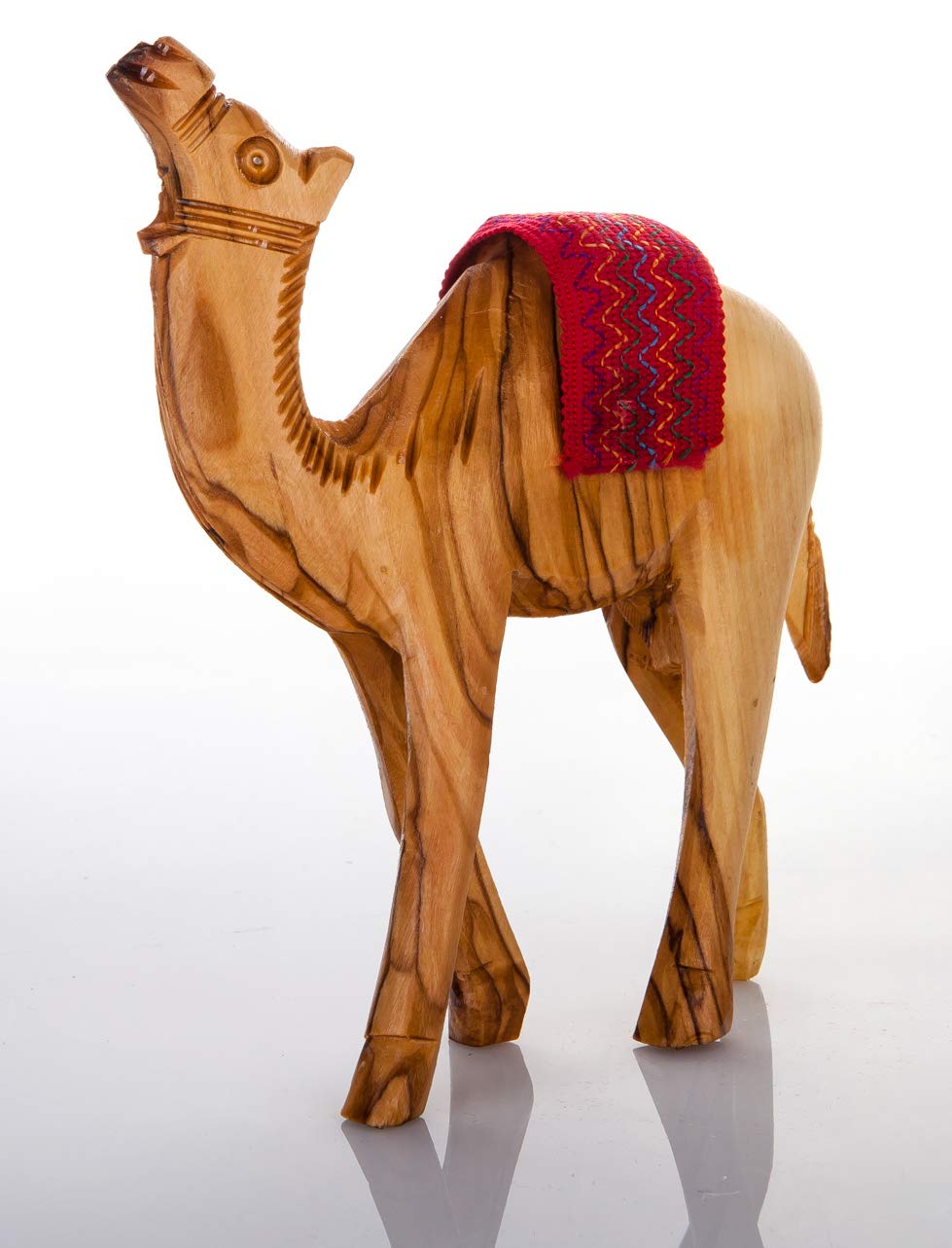 JerusalemOlive Wood Camel with a Saddle 4.75" high from Bethlehem