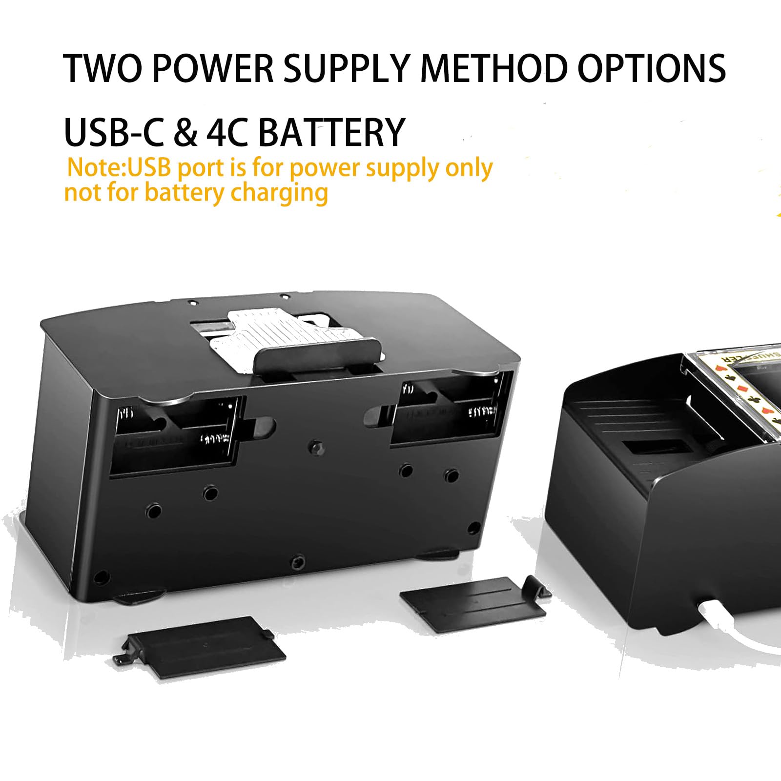 Triplgoat 6 Decks Automatic Card Shuffler Electric Heavy Duty-USB-C/Battery Powered, Fast & Quiet Shuffler for Poker, Casino Games (Supports All Standard Cards)