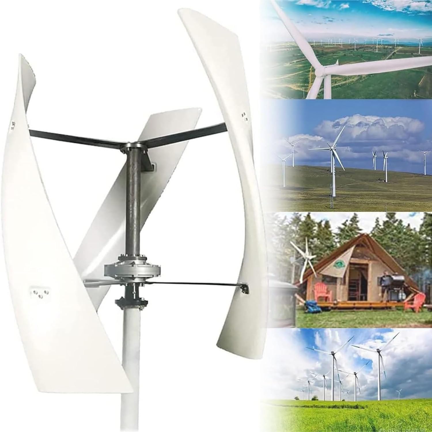 Kit generador de turbina eólica con Controlador de Carga, Equipo productor de Electricidad Vertical, Kit generador de turbina eólica de 5000 W y 9000 W - Controlador de CC de Eje Vertical de