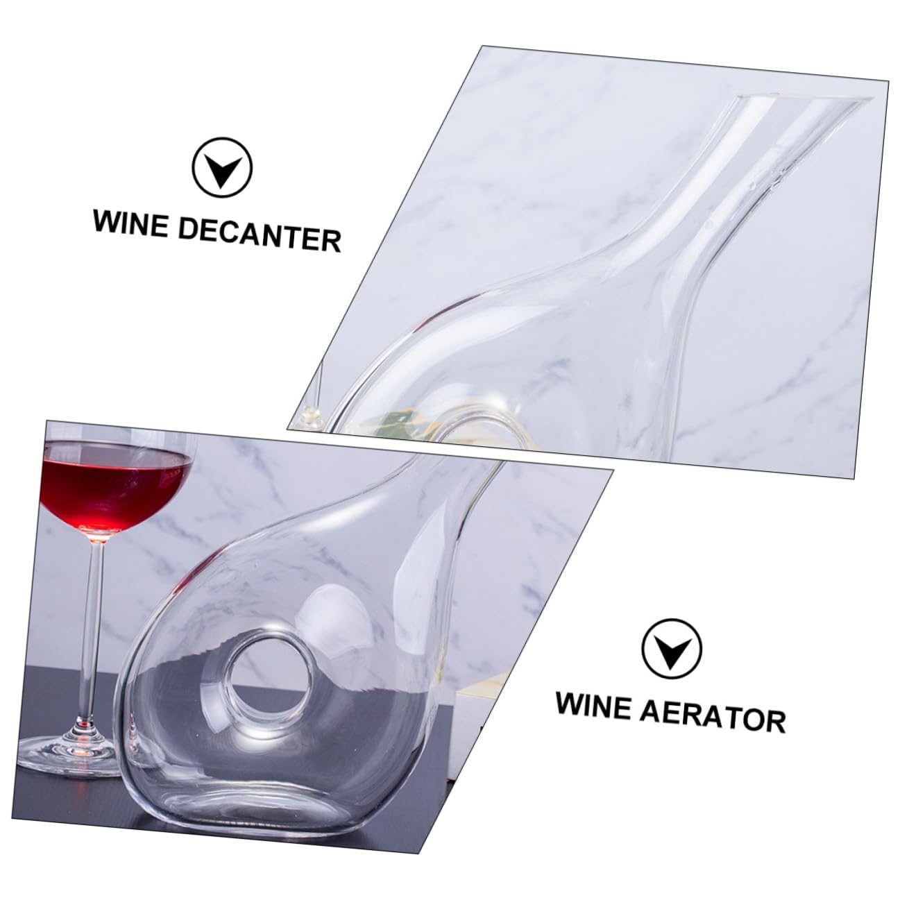 Decantador de Vino de Cristal Creativo Base Plana para Bar