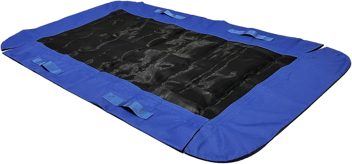 60-Inch Rectangular Platform Tree Swing Replacement Fabric - Platform Swing Replacement Cover 700lbs Capacity - with Handles（Blue 60 inch）