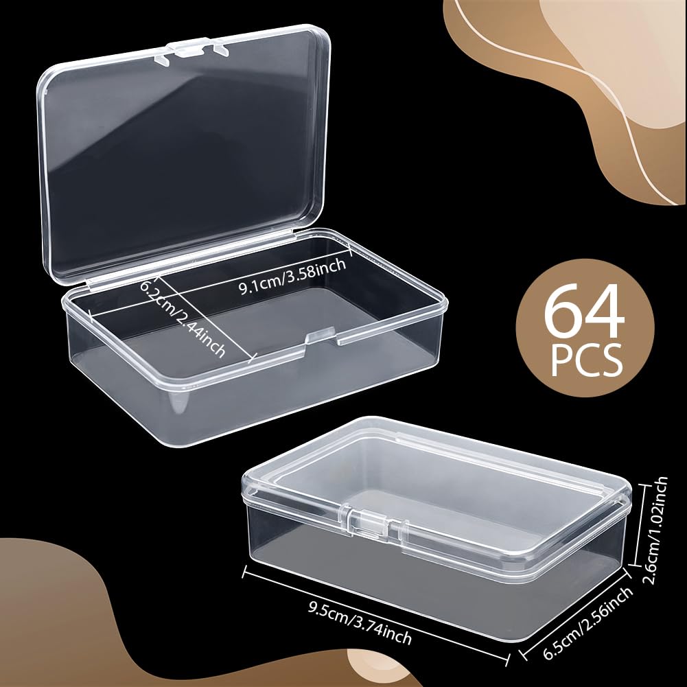 AHANDMAKER 64 scatole di plastica per carte da gioco standard