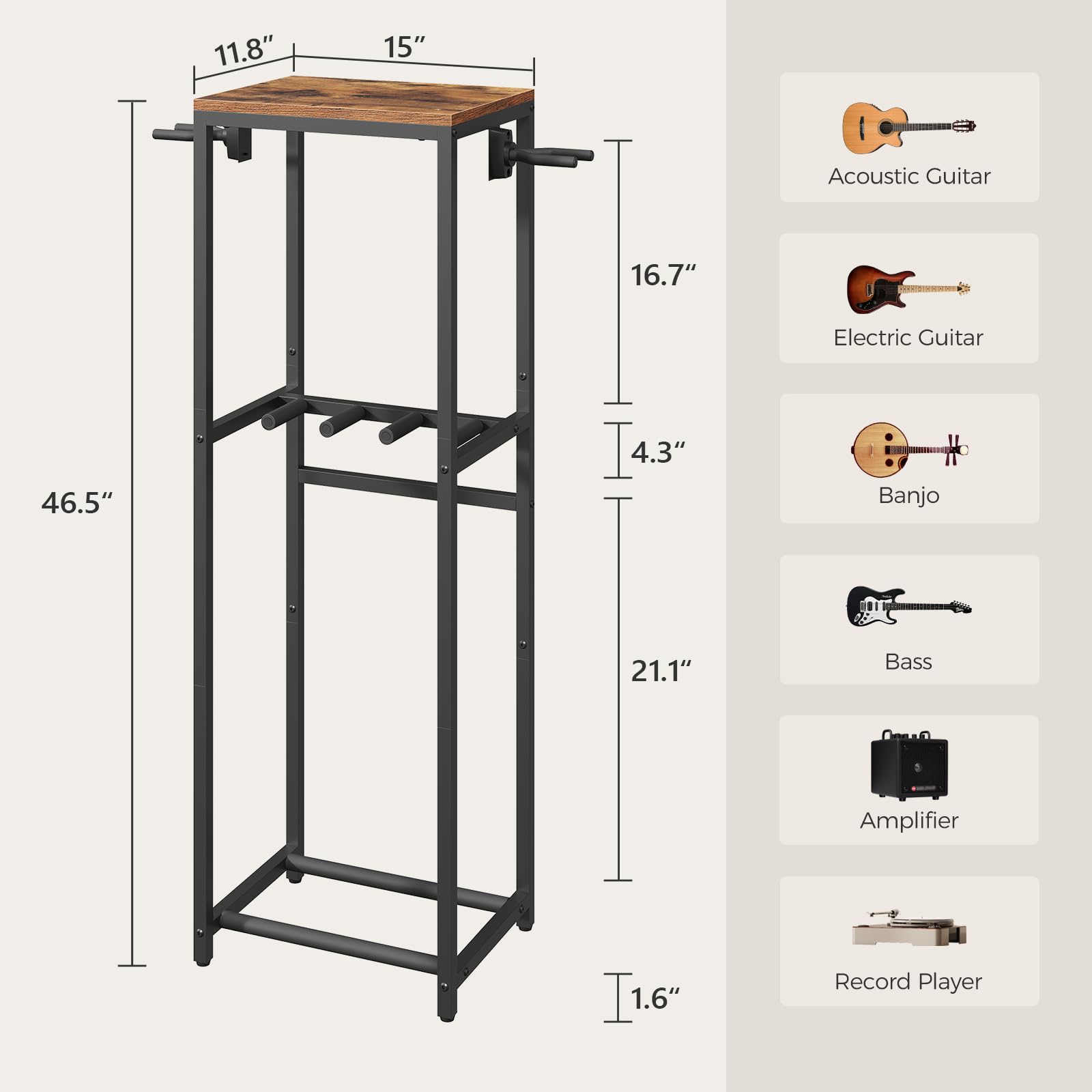 MAHANCRIS Support de guitare AGSHR6301