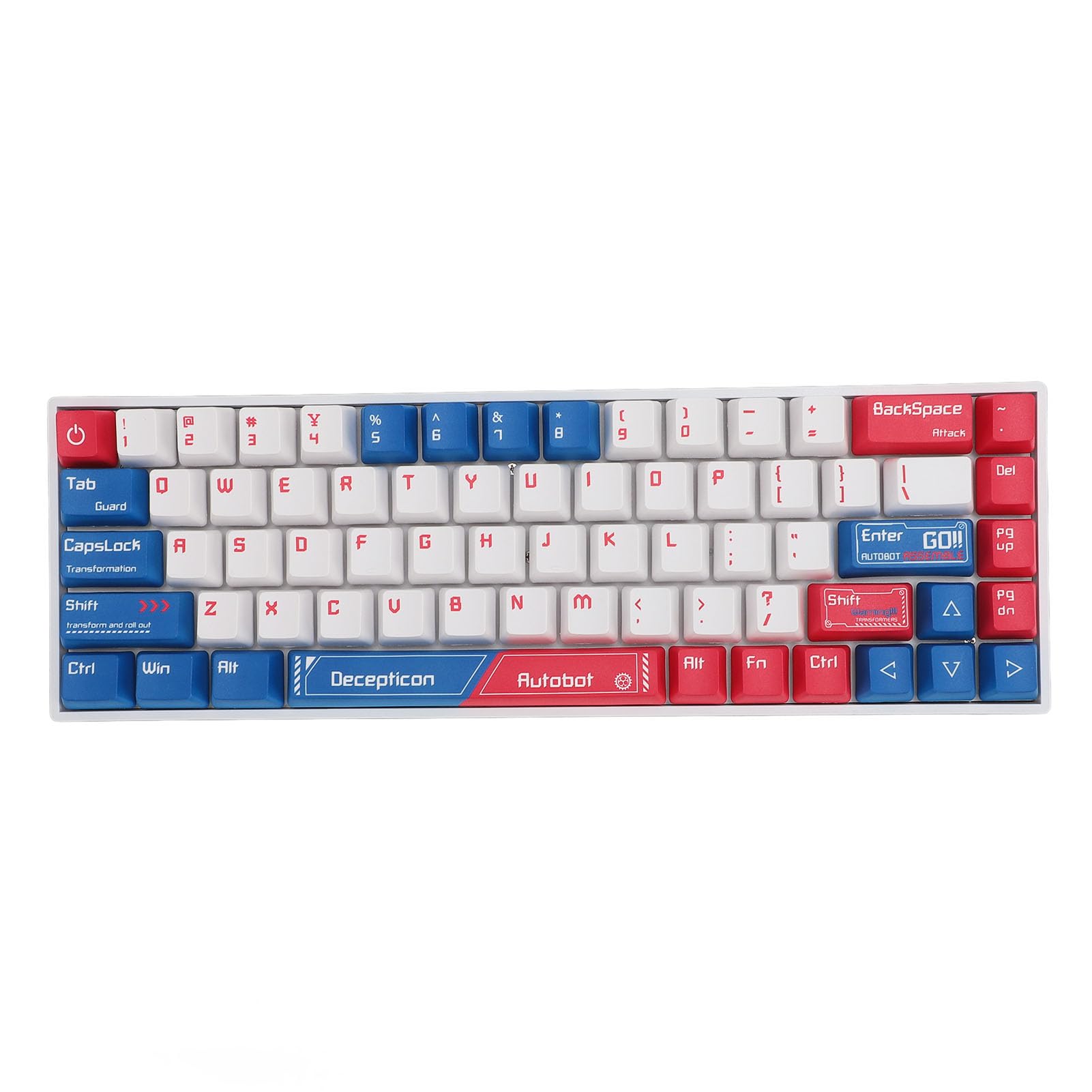 Cuifati Teclado Mecánico para Juegos de 68 Teclas para VALORANT, Teclado Mecánico Estilo Yoru, Mini Teclado para Juegos RGB para Jugadores de PC con - Interruptor Rojo