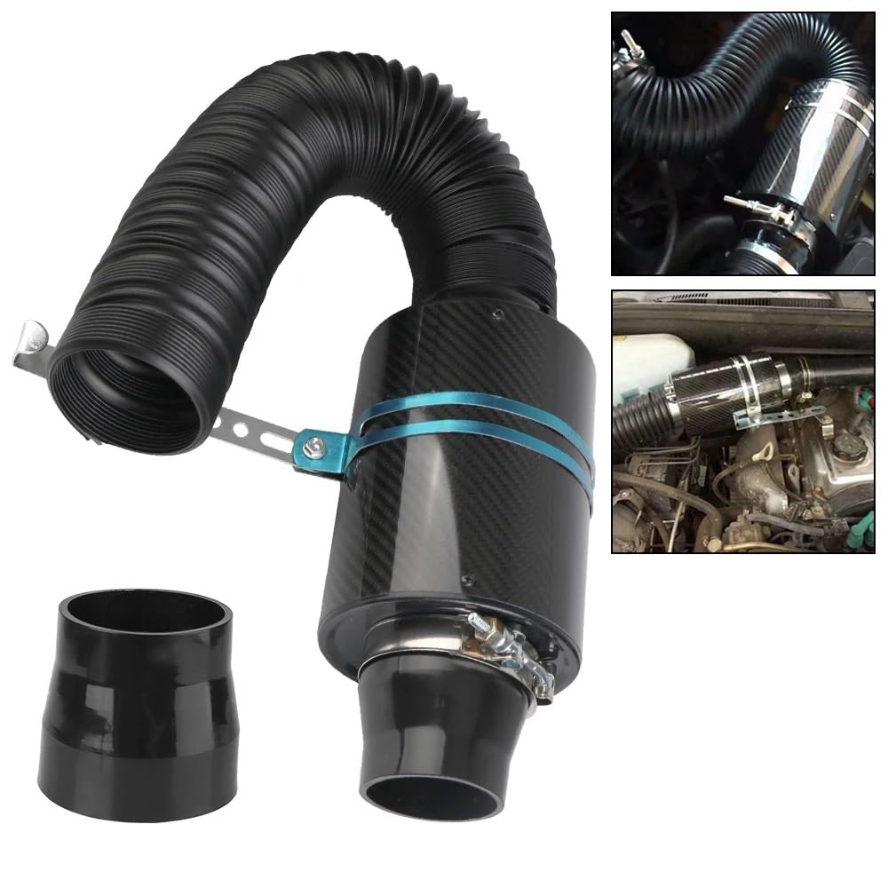 kaltluft induktionskit 1 Set Rohr Schlauch Kit Feed Geschlossene Ansaugung Induktion Universal Faser Ansaugfilter Box Auto Carbon Faser Kaltluftfilter luft mit filter