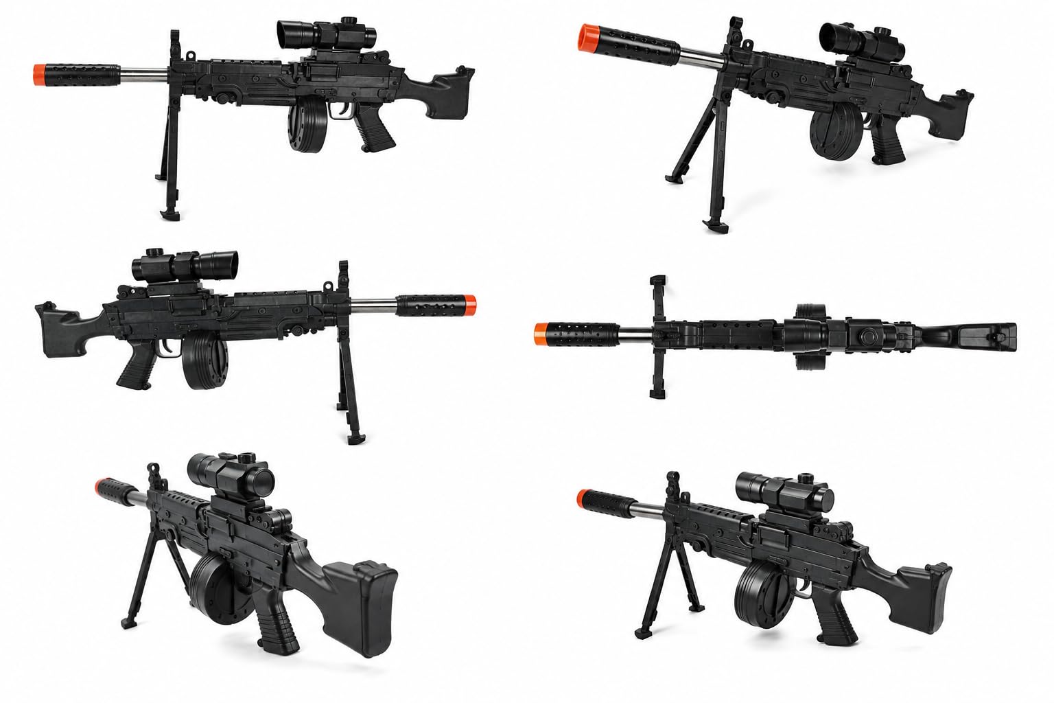 Mitra - Juguete con luz de 57 cm - Pistola de juguete mitra MP5 M4 - Juego con luces ametralladora - Juguete para juego de rifle ametralladora Cosplay (b)