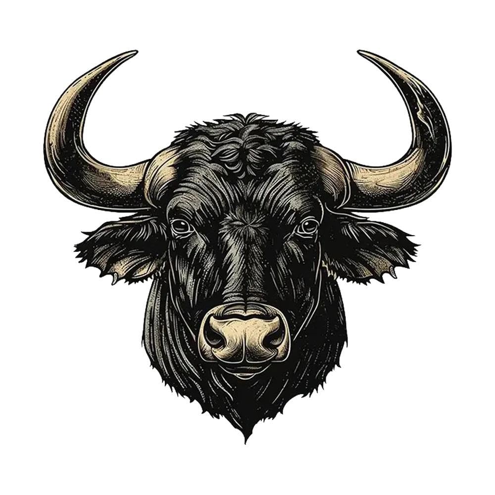 Bull Head Waterproof Vinyl Car Decals for Windows Bumper Exterior Decorative Accessories(10cm)