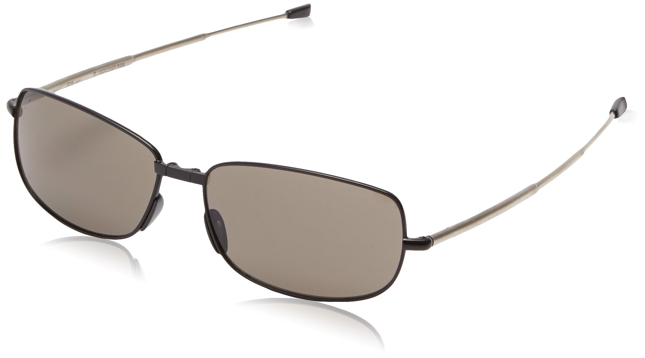 Foster GrantGilligan Rectangular Polarized Sunglasses, Gunmetal/Smoke, 55 mm