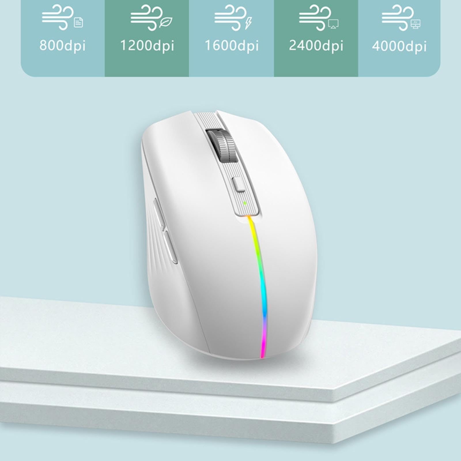 Souris Voix Intelligente Souris Ergonomique Intelligente Souris Contrôle Vocal Souris pour Ordinateur Portable Commande par Bouton Personnalisée Adapt, Blanche