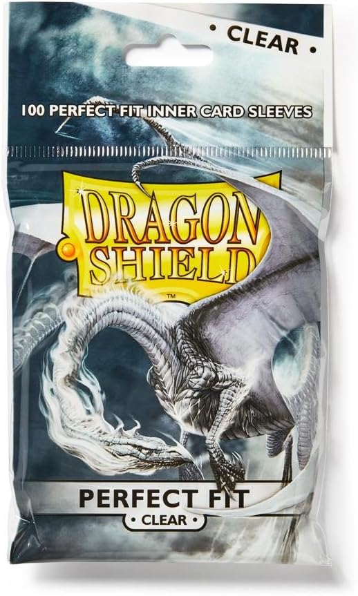 Dragon Shield Perfect Fit Inner Card Sleeves Standard Size (100 CT) – PVC-Free Polypropylene Double-Sleeve Protection Compatible with Pokemon, One Piece & Magic The Gathering – Clear
