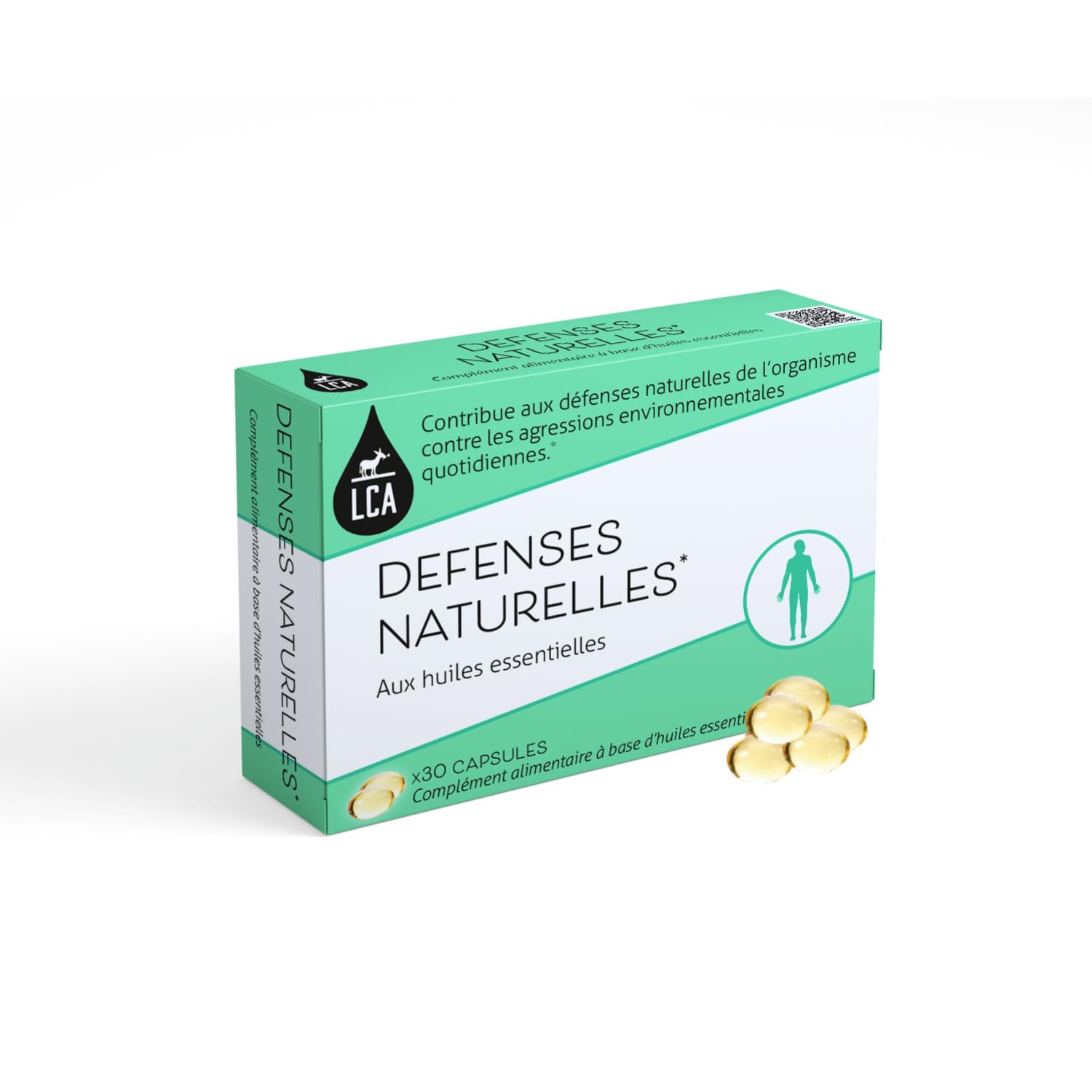 LCA Aroma Capsules défenses naturelles – Huiles essentielles Ravintsara, Origan compact et Sarriette des montagnes