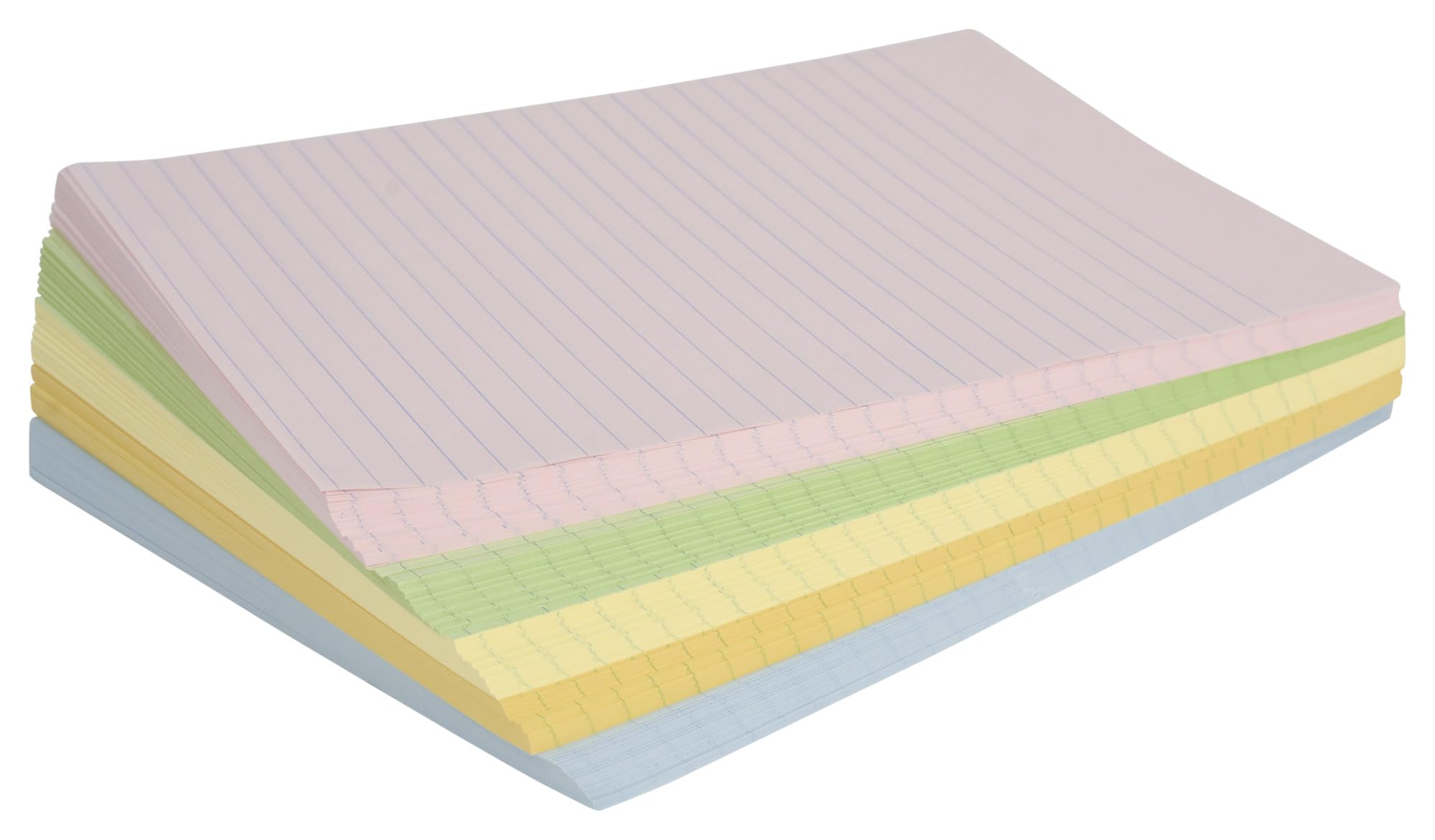 School Smart Ruled Exhibit Paper, 8-1/2 x 11 Inches, Assorted Colors, 500 Sheets - 085454