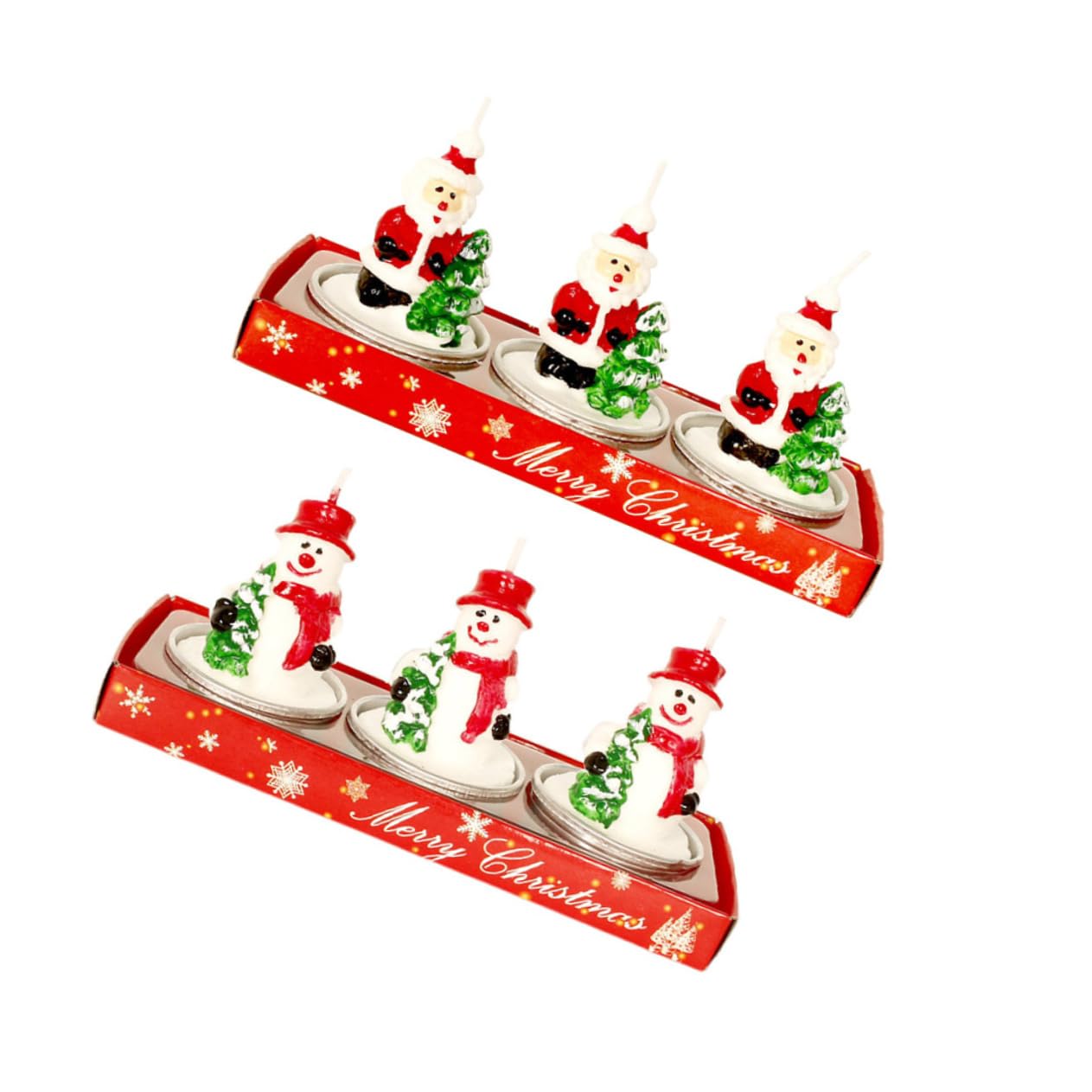 HOLIDYOYO Christmas Candle Lights 3 Pack Decorative Candles for Christmas Tree for Home Decor