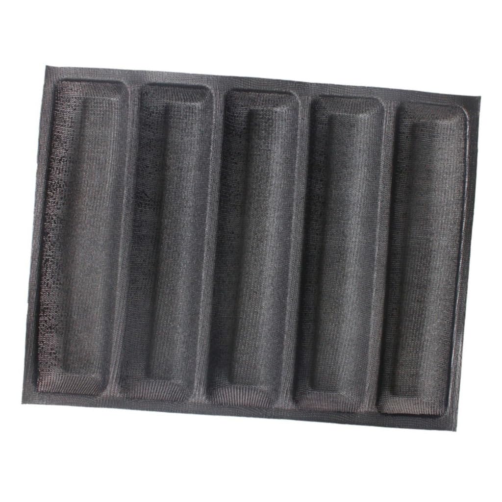 Cabilock 3 Pièces Moule à Rectangulaire Silicone Non Adhésif pour Cuisson à pour Gâteaux et Baguettes Ustensile de Cuisine Pratique et