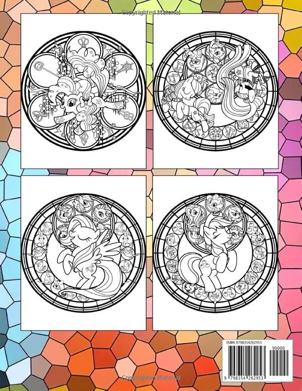Pọnịes Stained Glass Coloring Book: Amazing Unicorns Coloring Pages With Incredible Illustrations Unleash Creativity Energy Gift Idea For Teens, Adults Fun And Relaxation image 3