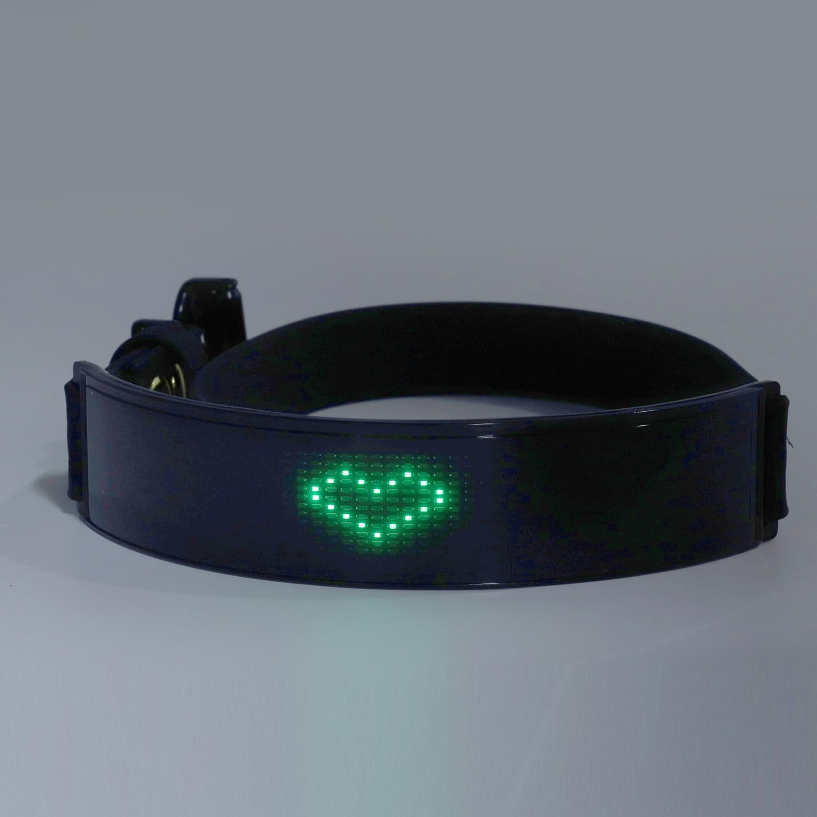 LED-Hundehalsband, Programmierbares Intelligentes Haustier-LED-Halsband, Leuchtendes LED-Halsband für Hundekatzen mit DIY-Bildschirm, APP-gesteuerte, Leuchtende (grünes Licht)