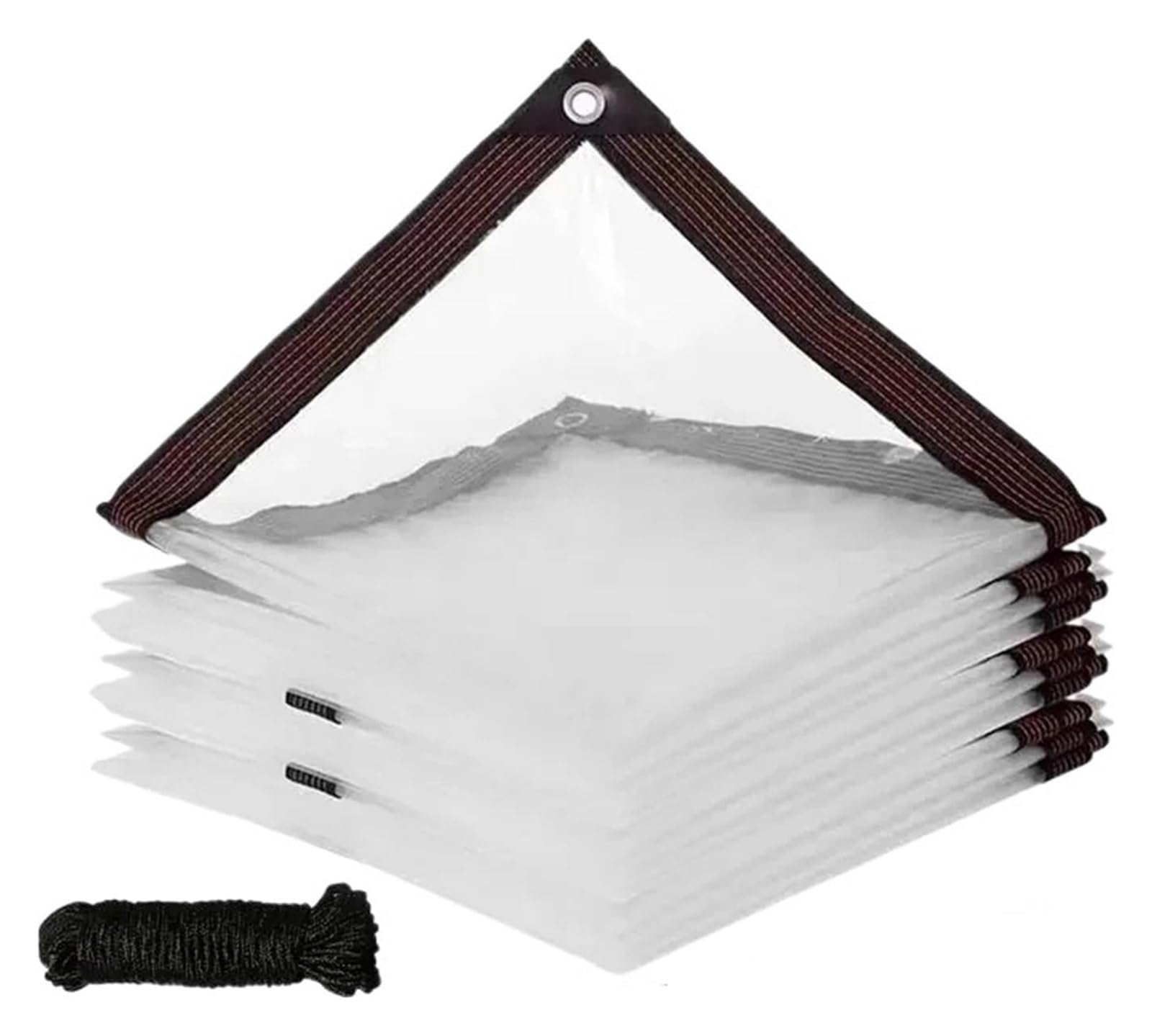 Tarpaulin Waterproof Heavy Duty, Transparent PVC Waterproof Tarpaulin for Outdoor Camping Terrace Balcony Awning 2x3.0m,2x4m(2x3.0m)