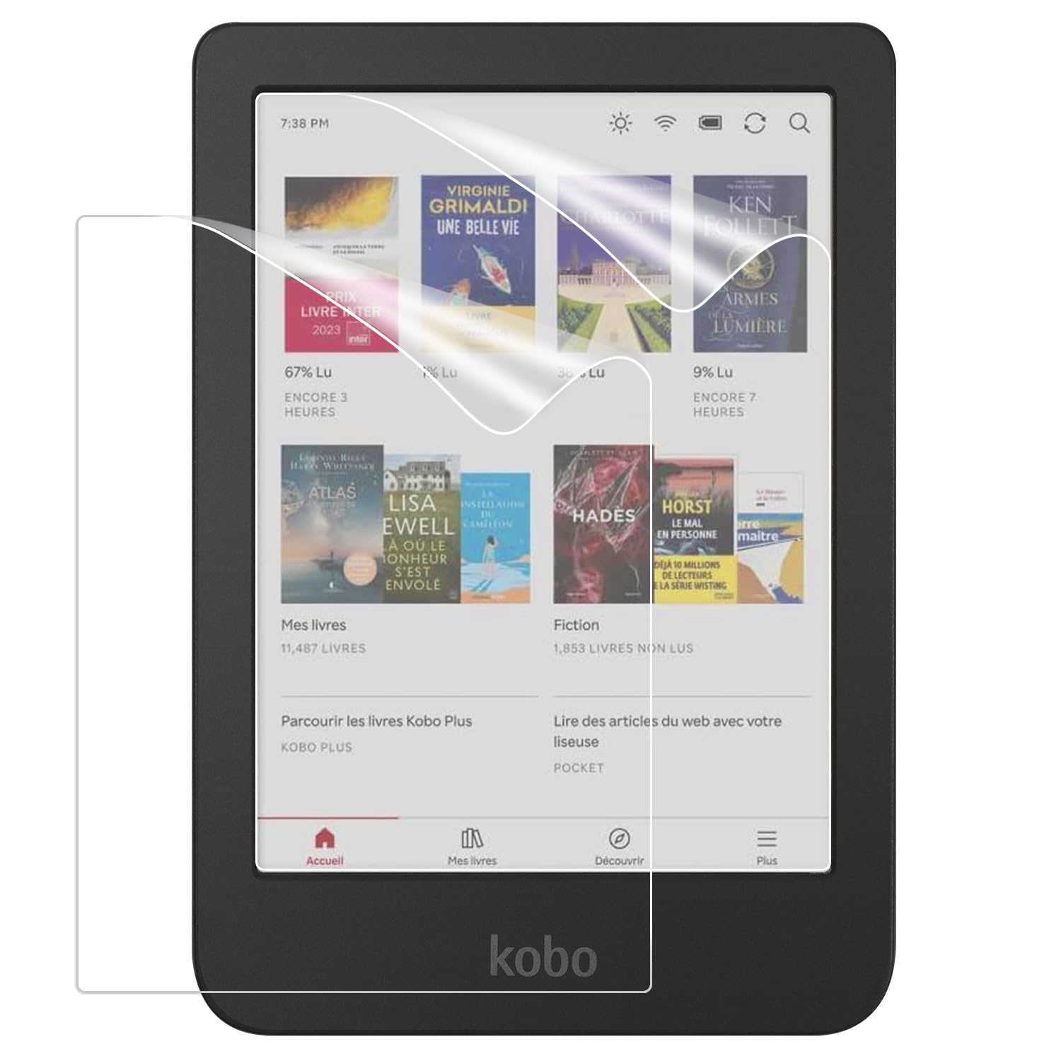 Caweet Film Protettivo Opaco Antiriflesso per Kobo Clara Colour 6" 2 Pack