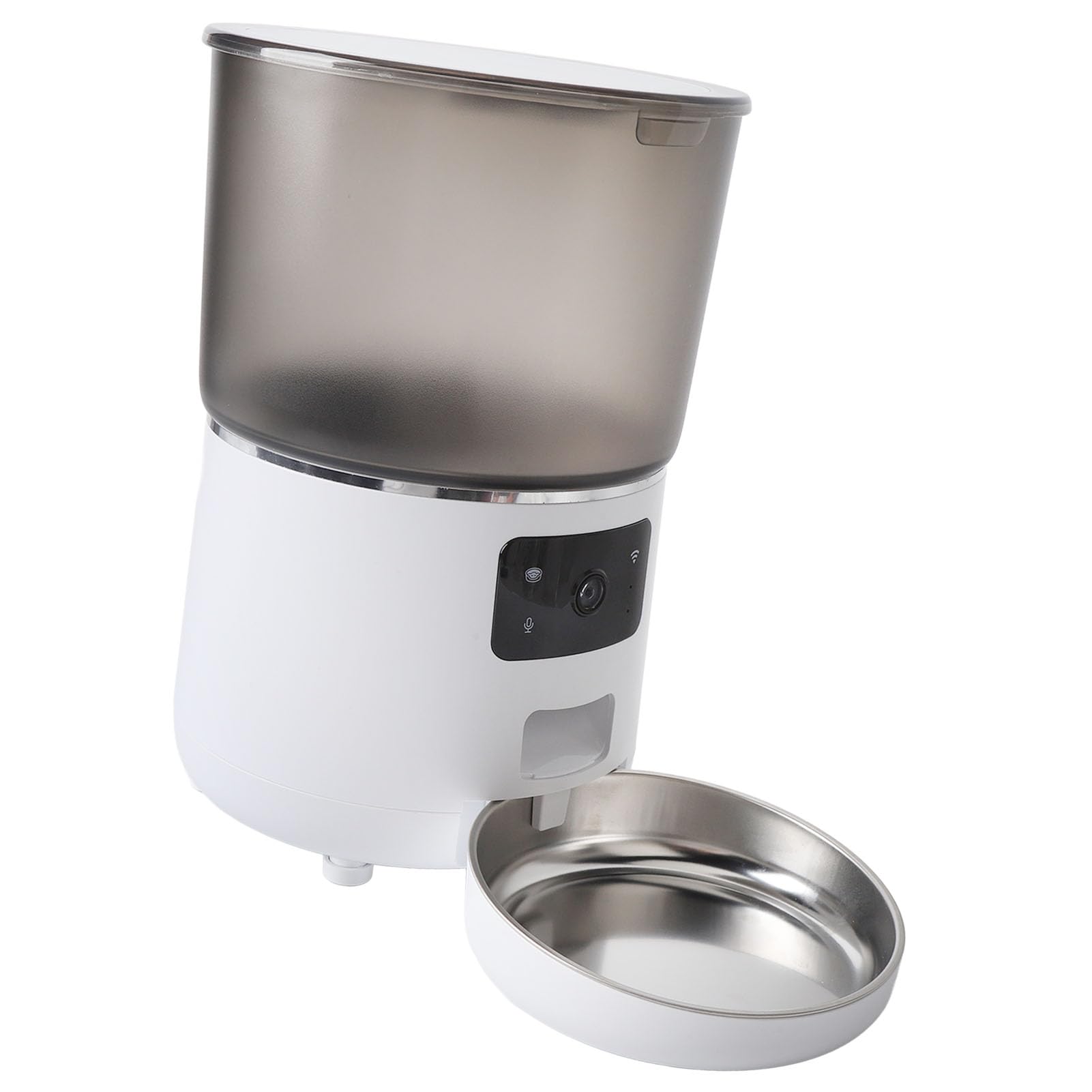 Gedourain Distributore Automatico di Cibo per Animali Domestici Temporizzato Wireless Intelligente per Cani Gatti, capacità 4 Litri, Alimentazione USB, Controllo App per Proprietari di Animali