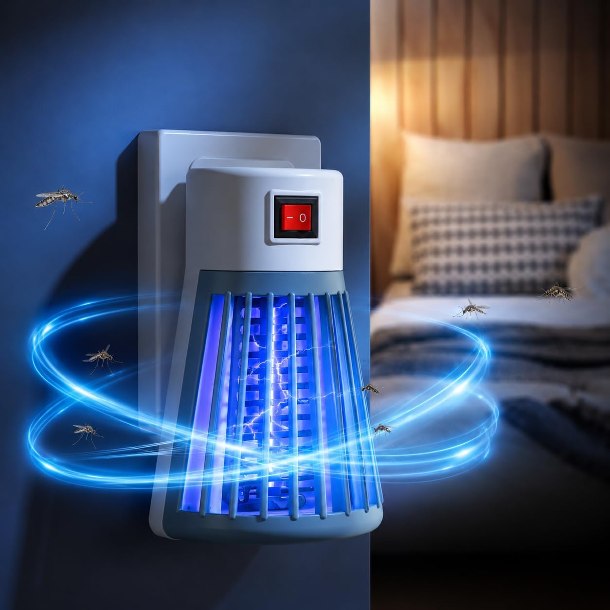 Plug-in Mosquito Killer Lamp with UV Light | Electric Insect & Bug Zapper Machine for Home | Night Light Mosquito Trap | मच्छर मारने वाला इलेक्ट्रिक लैंप | कीट नाशक मशीन घर के लिए-image-45