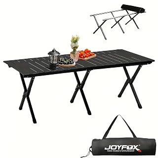 JOYFOX Mesa de Camping 120 cm em Aço com Bolsa