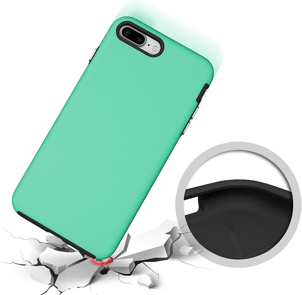 CellEver Case for iPhone 8 Plus/iPhone 7 Plus, 5.5-Inch, Dual Guard Series Protective Shock-Absorbing Scratch-Resistant Rugged Drop Protection Cover (Mint)