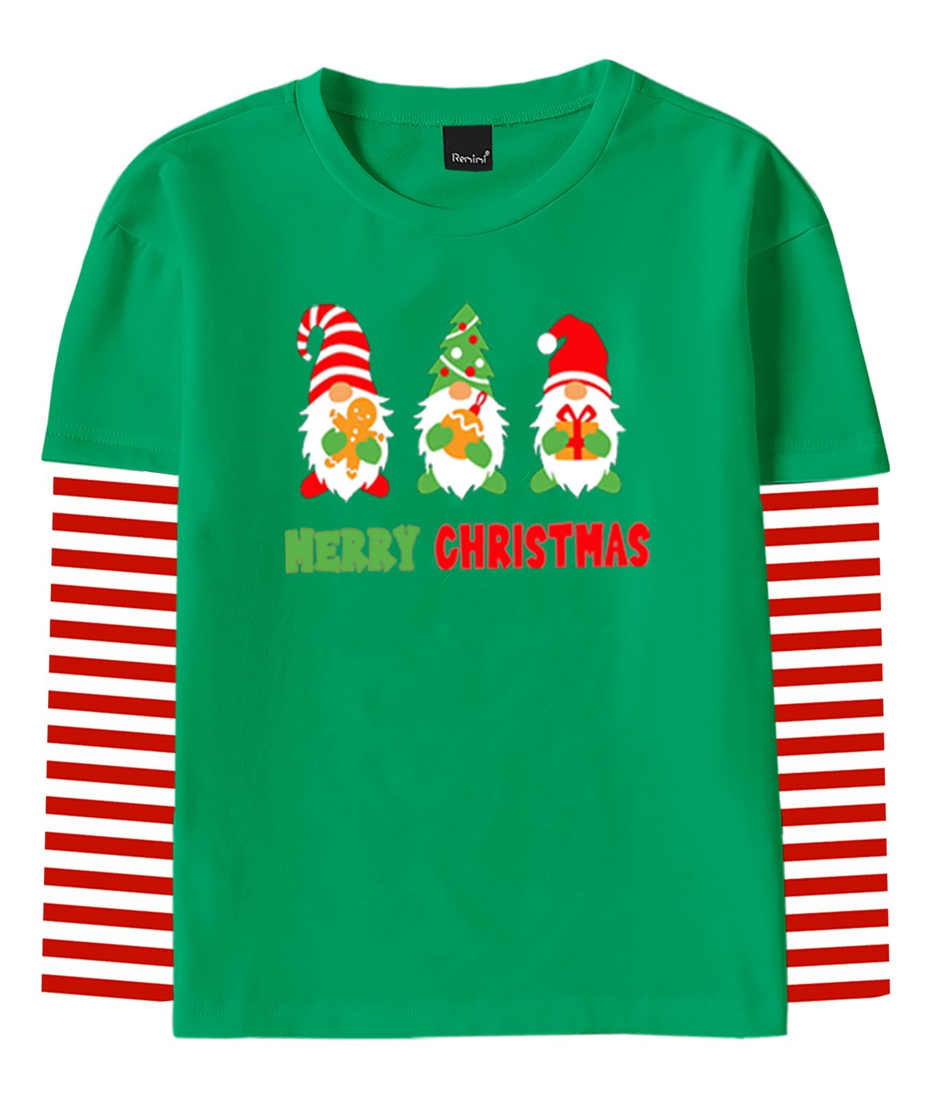 Remimi Unisex Kids Halloween Long Sleeve Shirt Holiday Stripe Shirts 2-12 Years