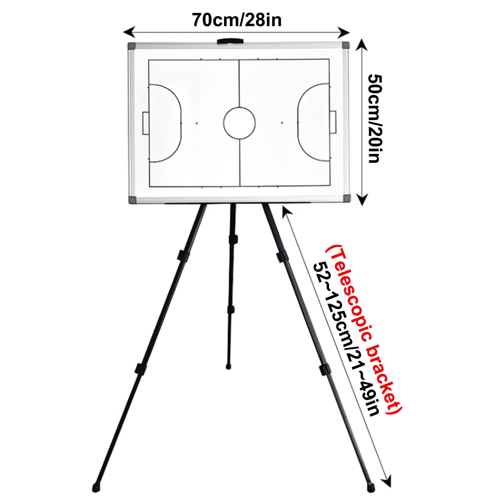 Lavagna Allenatore Calcio a 5, Lavagna Tattica Futsal, Lavagnetta Futsal, Cartella Tattica Bifacciale con Tote Bag, Pezzi degli Scacchi, Gomma, Facile da Montare