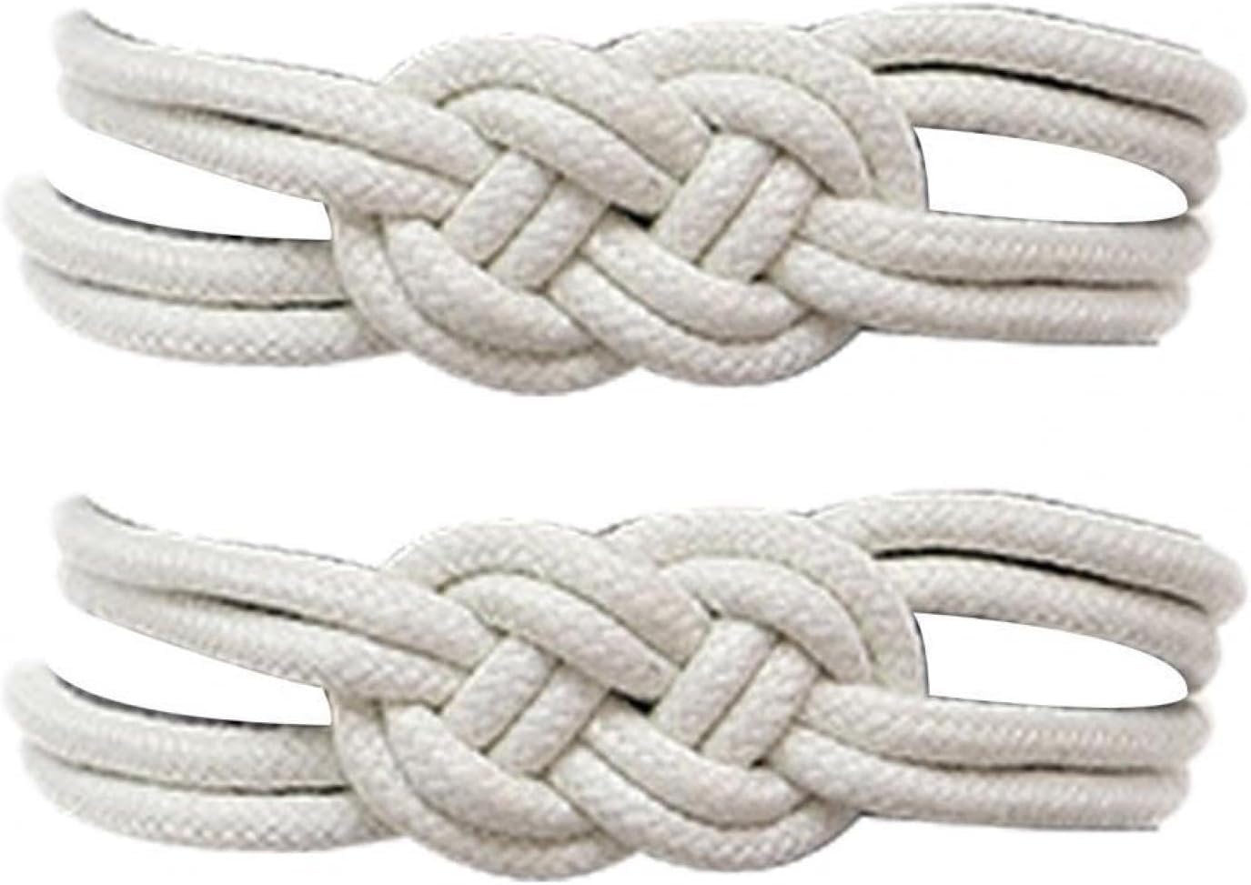 Lot de 2 embrasses magnétiques pour rideaux - En corde tressée - Pour embrasses de rideaux élégantes - Pratique et élégant