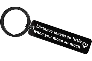 Personalized Couple Keychain for Long Distance Lovers - Unforgettable Gift for Anniversaries and Thoughtful Occasions