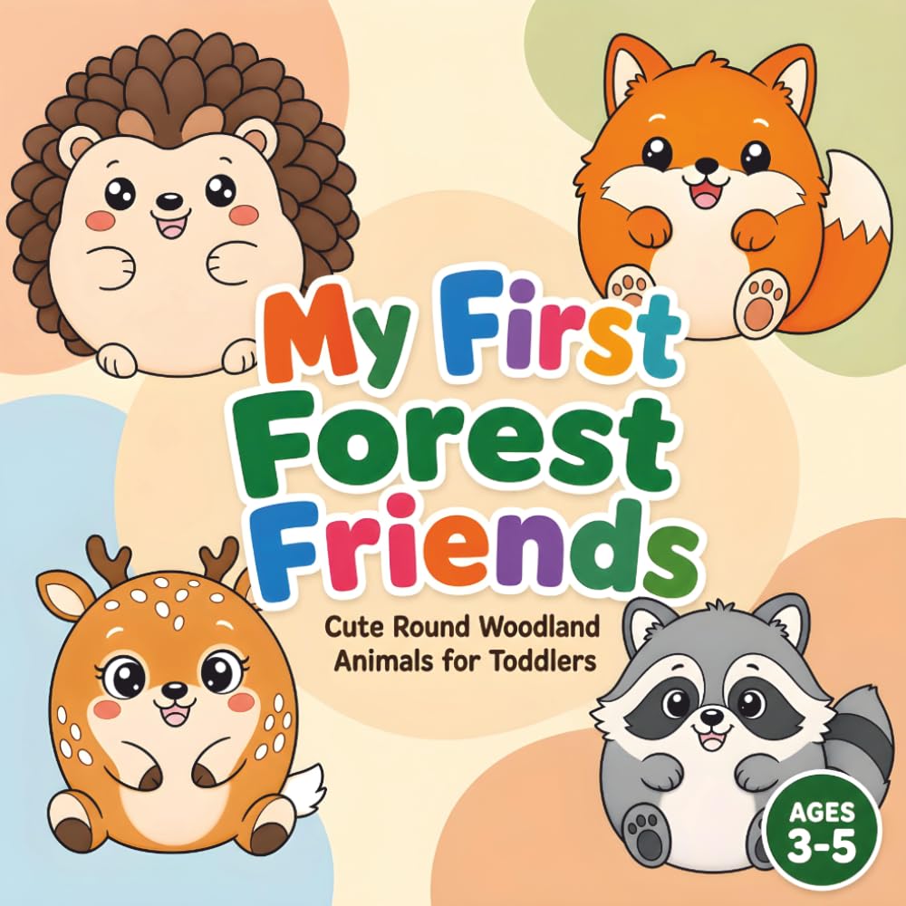 My First Forest Friends: Cute Round Woodland Animals for Toddlers Ages 3-5
