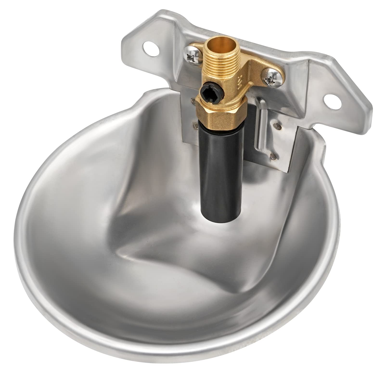 Abreuvoir Automatique en Acier Inoxydable pour Moutons et Chèvres, Robinet en Cuivre Intégré, Convient pour Veaux, Porcs, Porcelets et Chiens