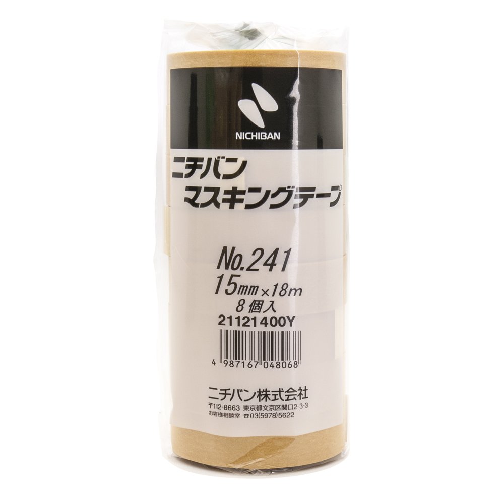 Amazon.co.jp: ニチバン マスキングテープ 8巻入 15mm×18m 241H-15