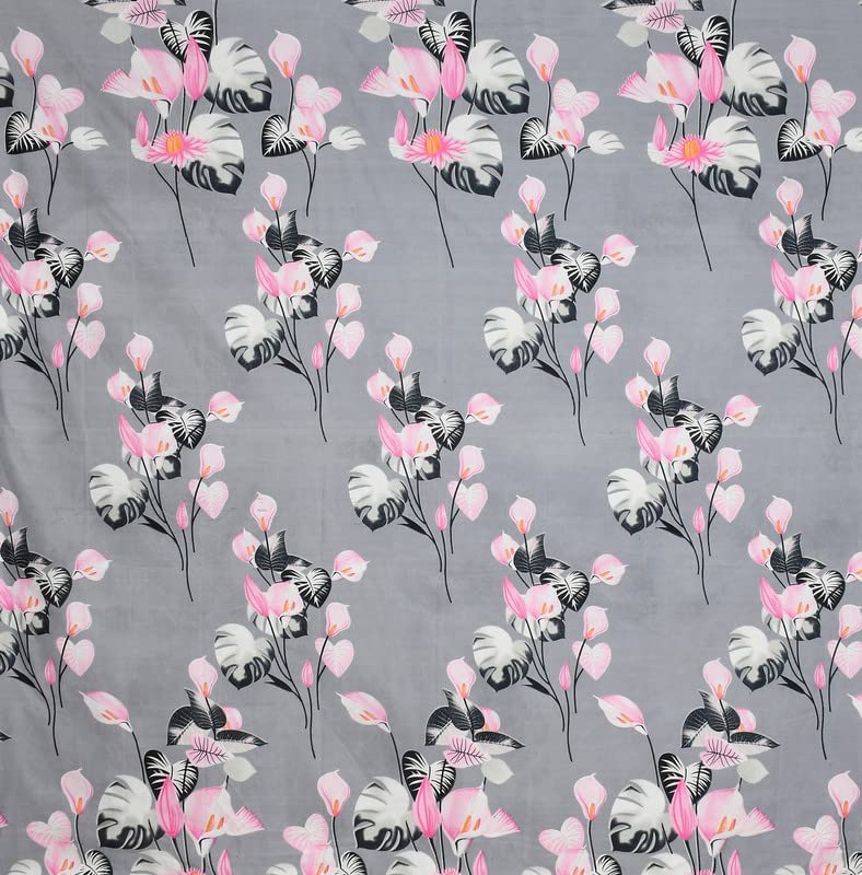 Image of Prime Collection 225 TC Cotton-Blend Fabric Single Sized(90x60) Inch 1 Bedsheet with 1 Pillow Covers - Single Bedsheet for Single Bed (Silver)