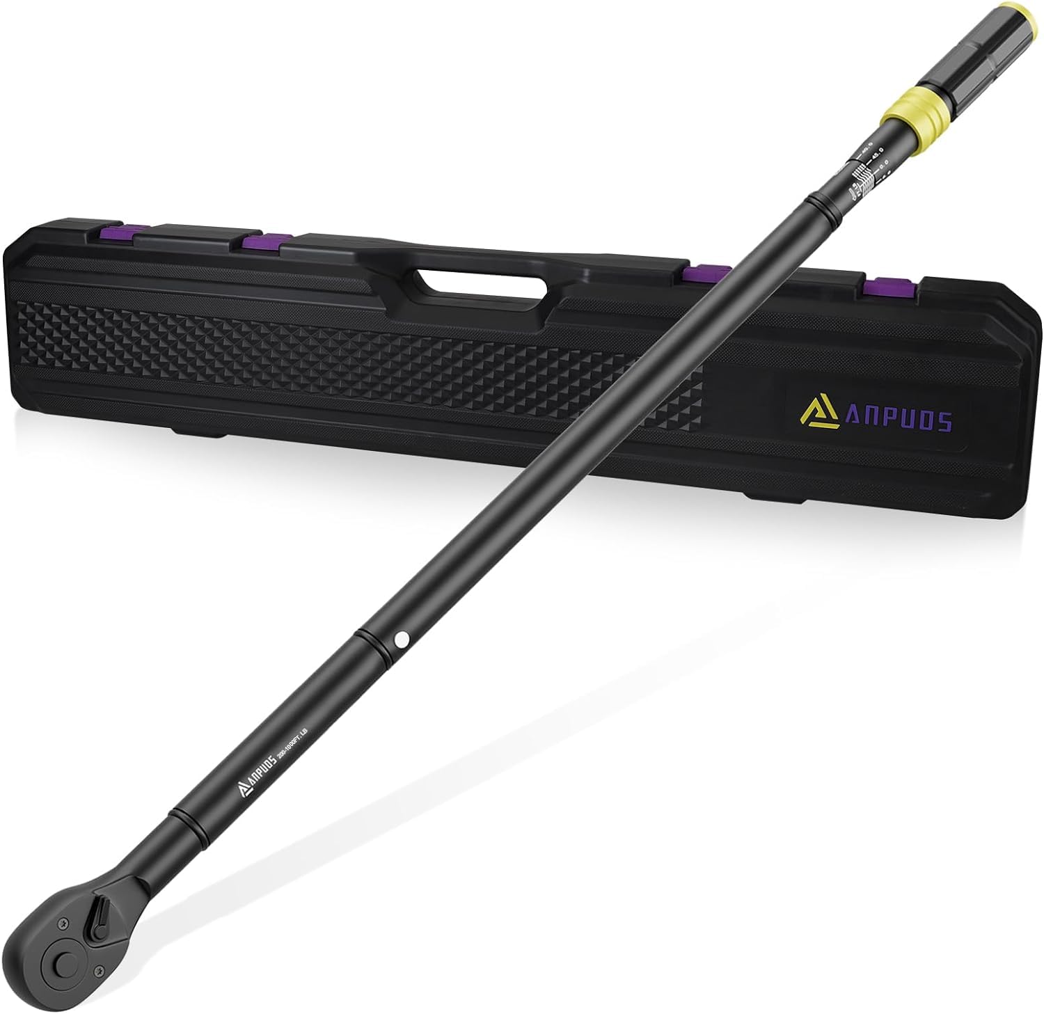 3/4-Inch Drive Click Torque Wrench, 200-1000 Ft-Lb/271-1355 Nm, Dual-Direction Torque Wrench with Quick Release Reversible Head for Car, Truck, Tractor