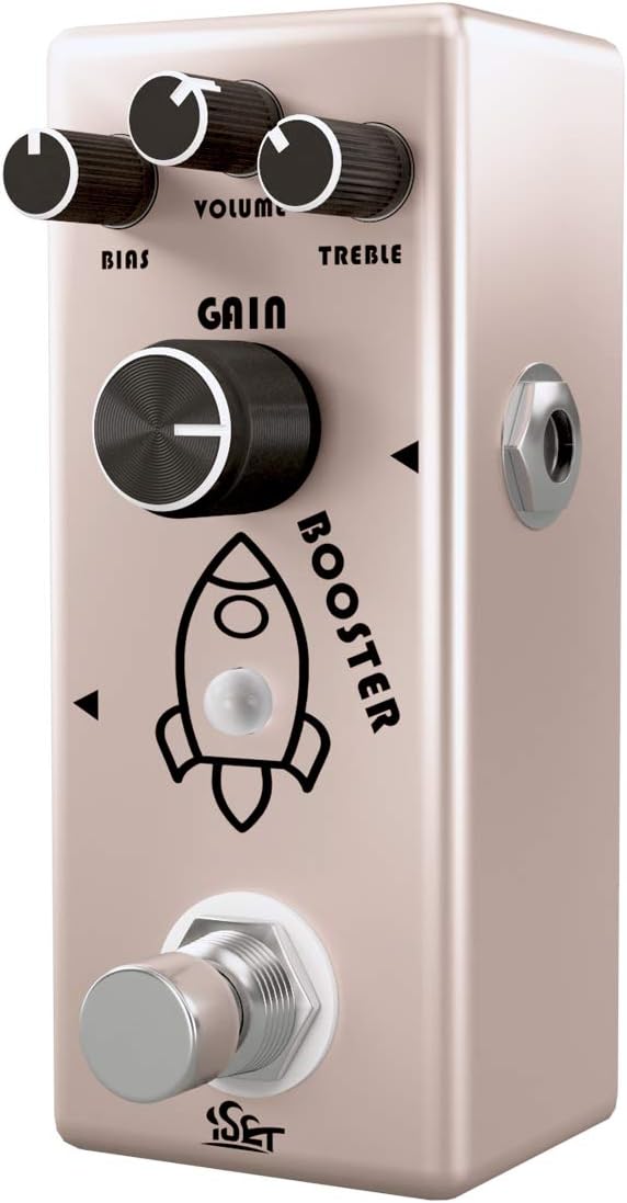 ISET Booster Effect Pedal Analog Rocket Boost For Electric Guitar Bass True Bypass