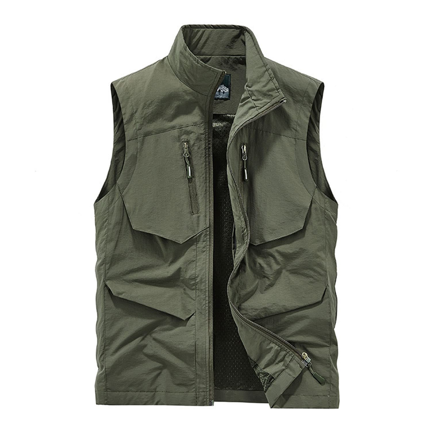 Chaleco Multibolsillo para Hombre Chaleco Transpirable Sin Mangas Chaleco Informal para Exteriores Chaqueta para Fotografía De Pesca