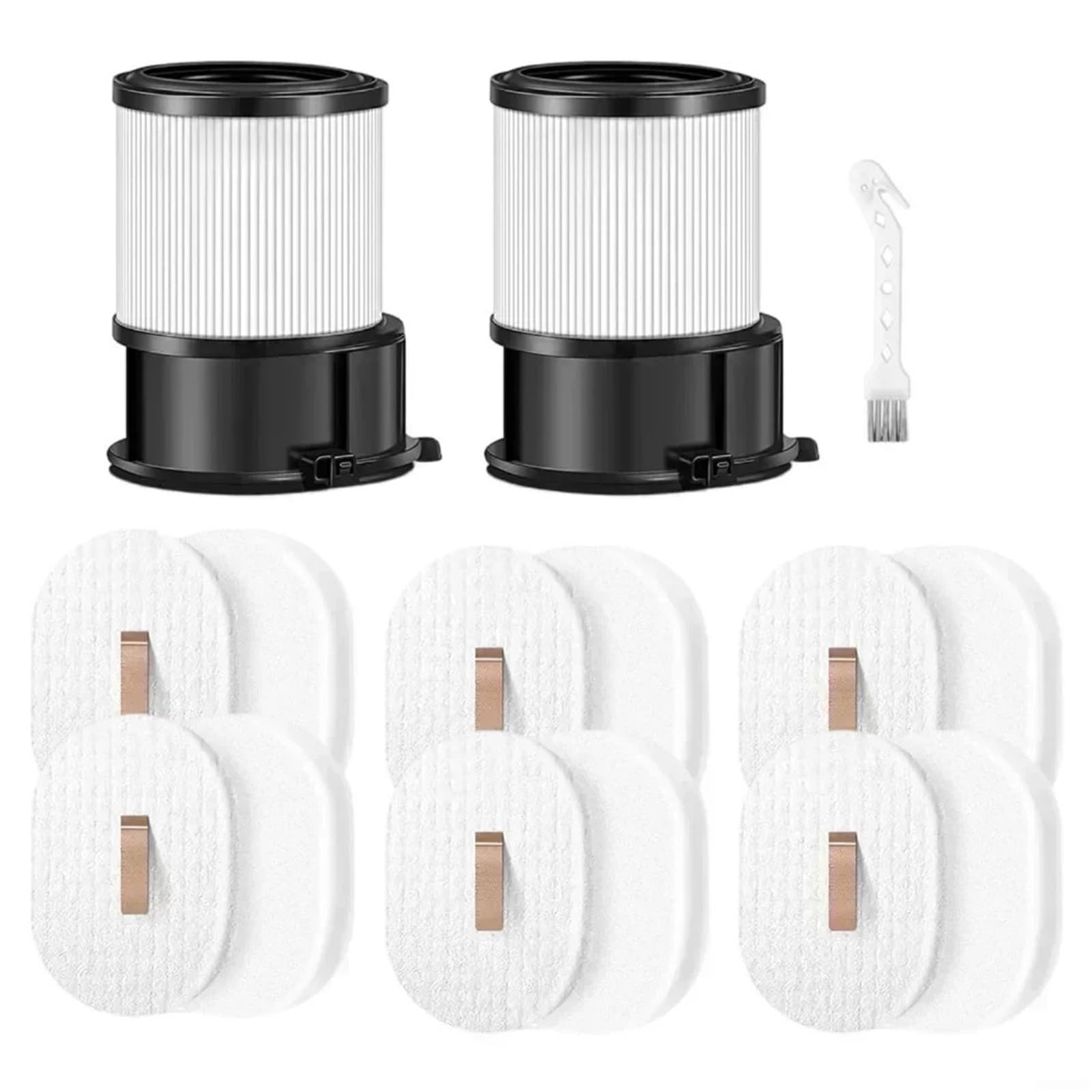 Juego de Repuesto de Cepillo de Rodillo de Filtro, Compatible con Modelos de Limpiador Ligero y vacío inalámbrico PowerDetect Clean Shark, Incluido IP1251