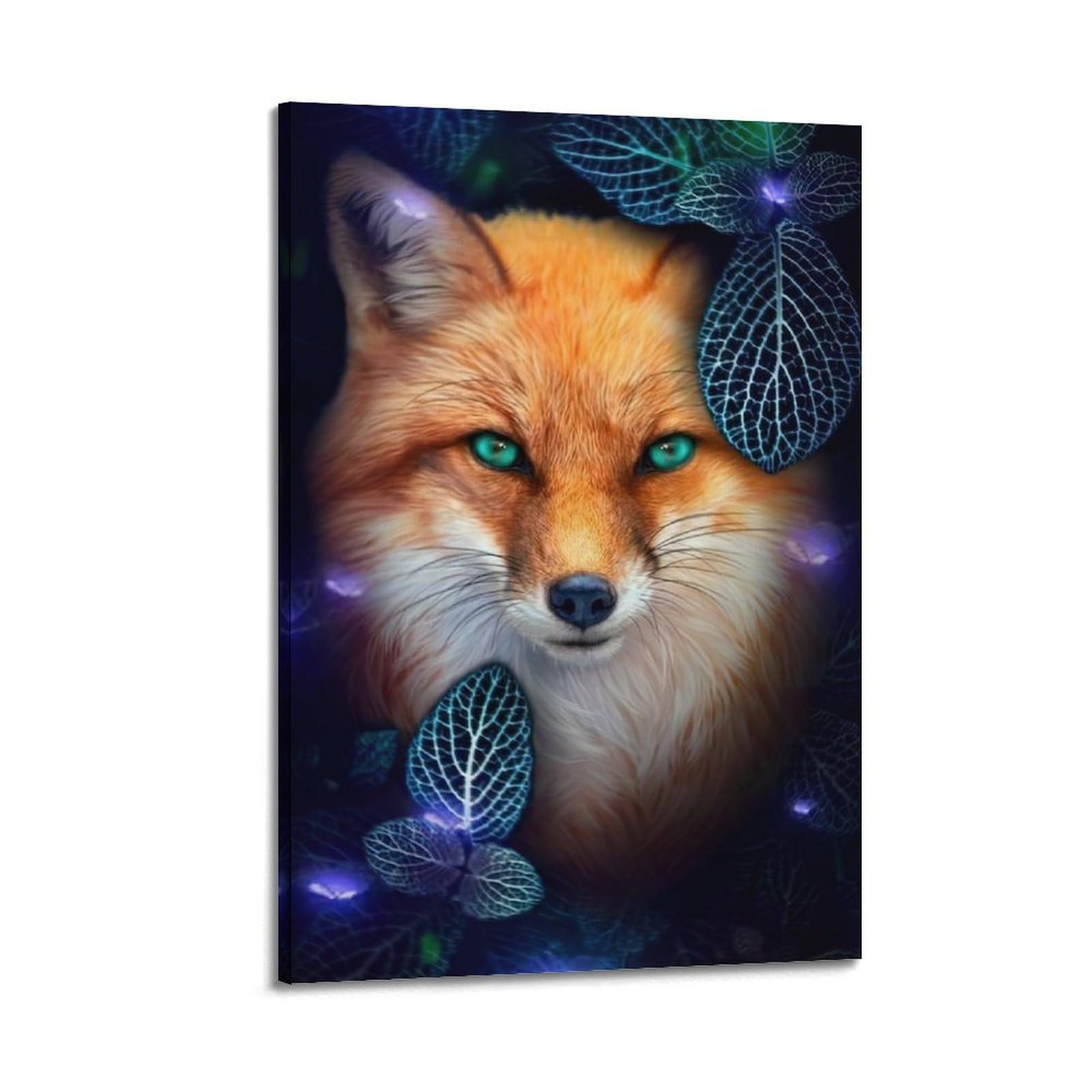 HUIYHB Animal Poster Fox in The Bush Poster Decorative Painting Canvas Wall Posters And Art Picture Print Modern Family Bedroom Decor Posters 20x30inch(50x75cm)