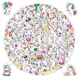 100pcs Unicorn Stickers for Kids Waterproof Vinyl Stickers for Water Bottle Scrapbook Laptop Skateboard Kids Unicorn Party Favors Supplies