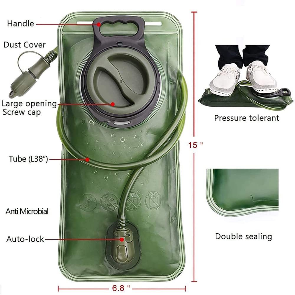 Poche à Eau 2L Swygoo – Réservoir Souple Sans BPA, Tube 40 Pouces, Pour Rando Vélo Running Camping
