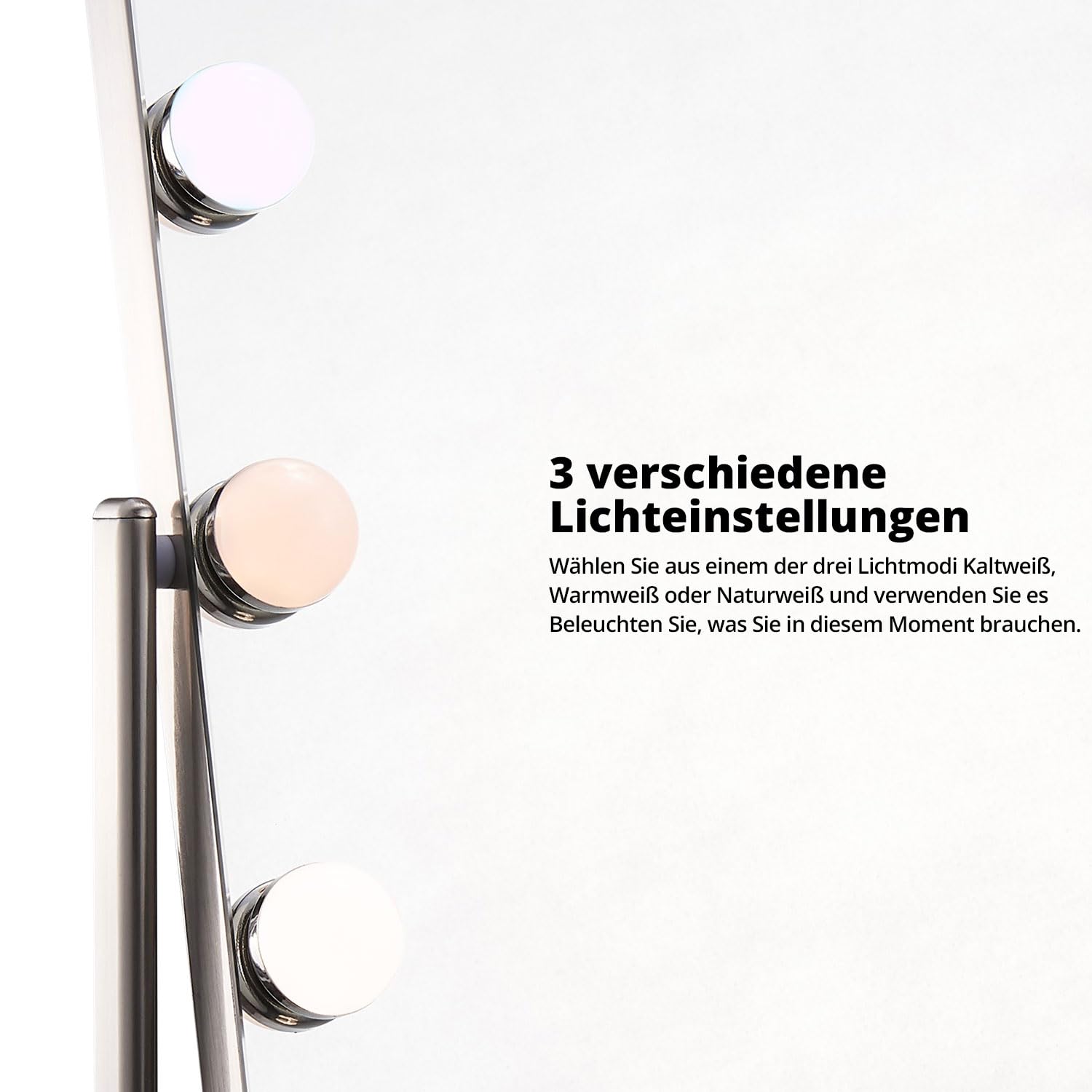 GOPLUS Specchio Trucco con Luci - Specchio Led 18 Lampadine, Specchio