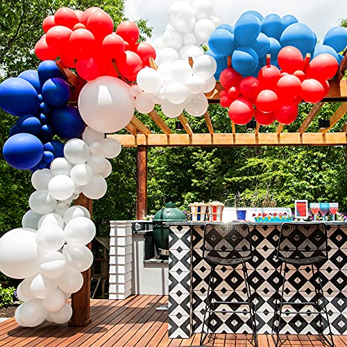Ballon Rouge Blanc Bleu Guirlande de Ballon Kit Arche de Ballon avec 16ft Ballon Stripe Tape Kit 2 Outil pour Soirée sur… - Image 7