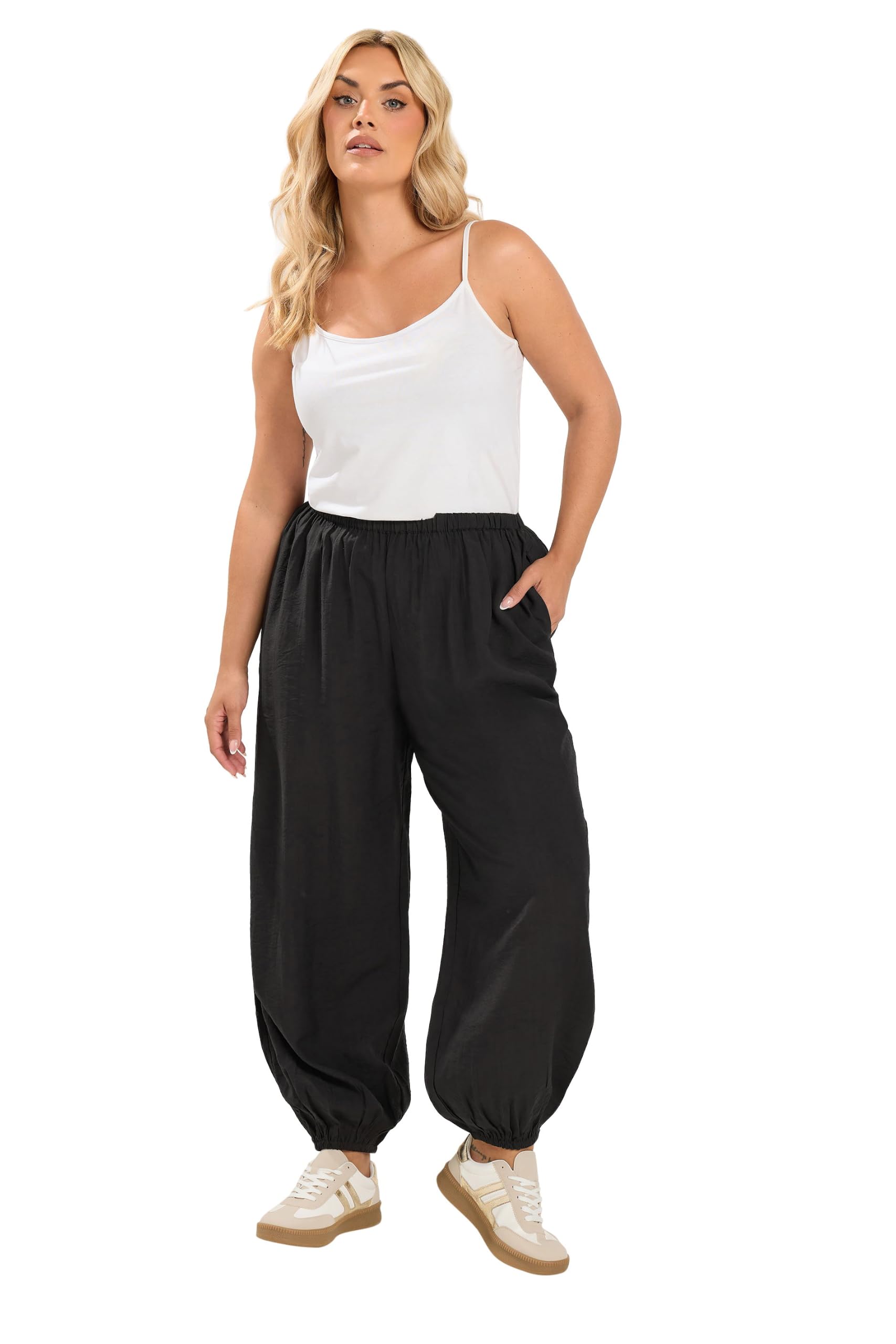 Yours Curve Balloon Trousers - Women's - Plus Size Curve Black