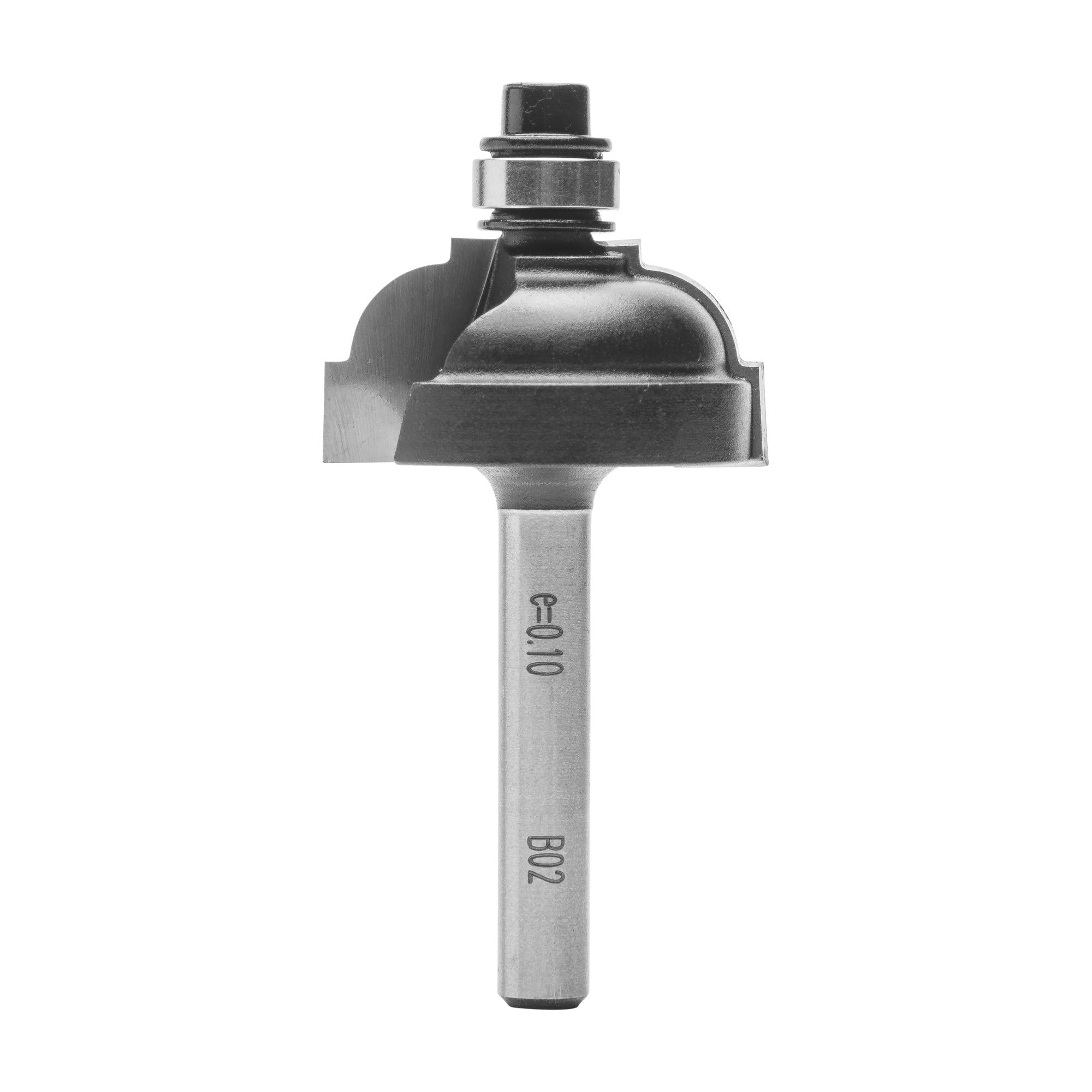 ENT 15222 Fresa cavetto, en carburo, vástago (S) 6 mm, diámetro (D) 28,6 mm, NL 14,3 mm, R 6,35 mm, SL 32 mm, con rodamiento