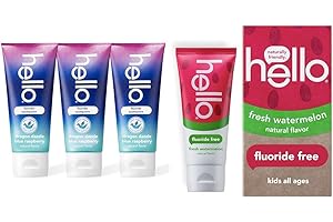 Hello Blue Raspberry Kids Toothpaste - Vegan & SLS Free