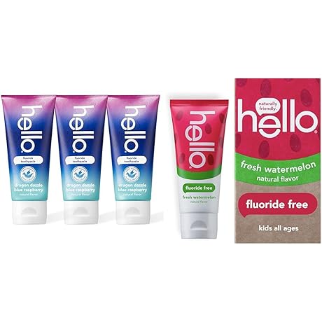 Hello Blue Raspberry Kids Toothpaste - Vegan & SLS Free