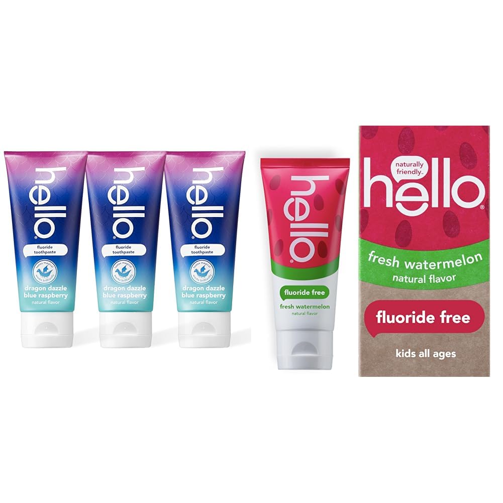 hello Dragon Dazzle Blue Raspberry Kids Toothpaste & Kids