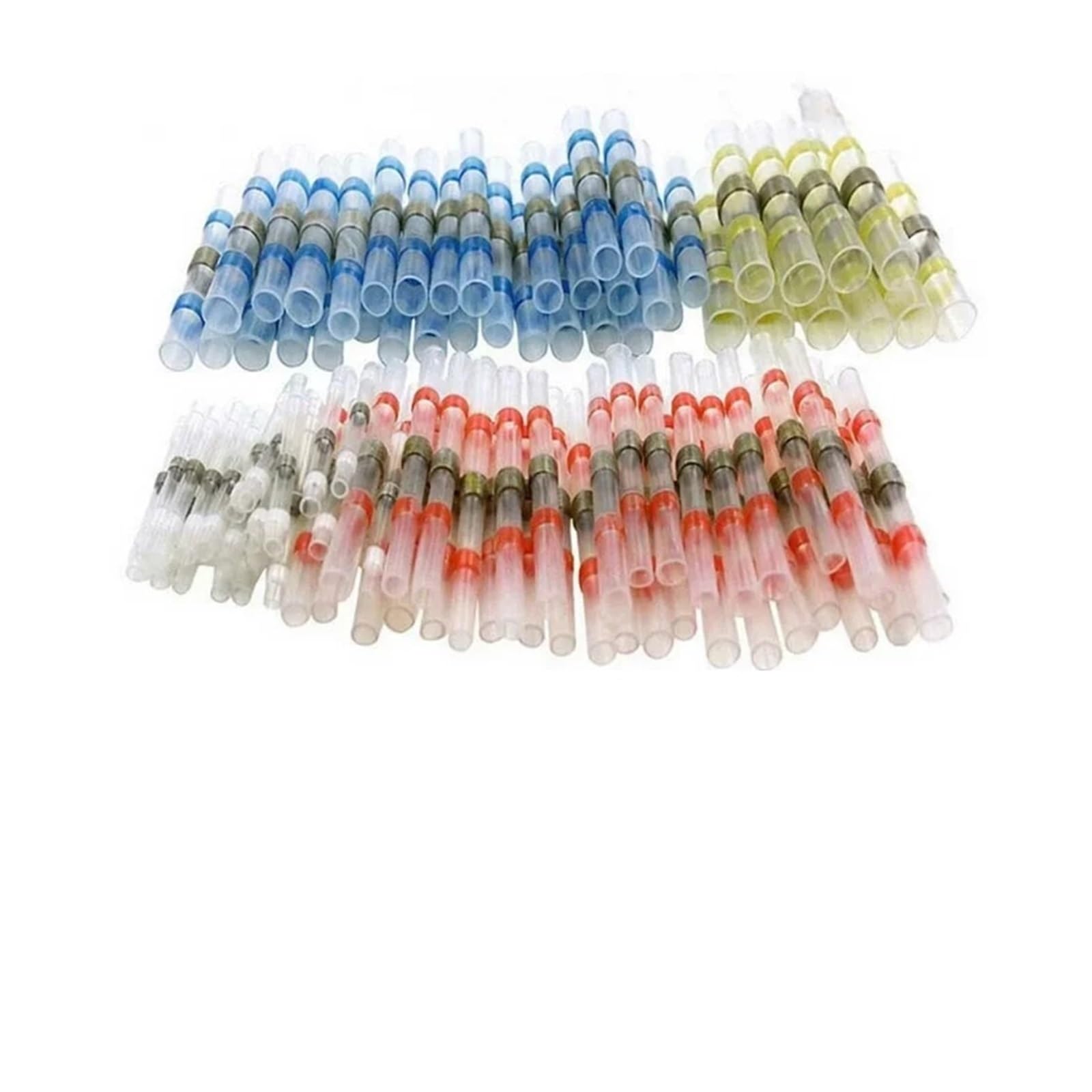 240pcs Heat Shrink Butt Crimp Terminals Solder Seal Electrical Connectors Wire Cable Splice Kit Automotive Marine